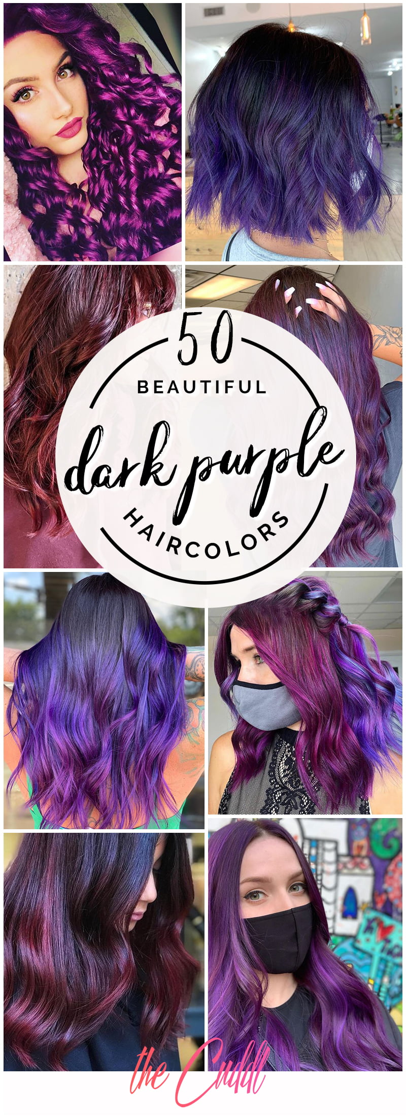 50 Dark Purple Hair Color Ideas For One Of A Kind Women In 2022 9202