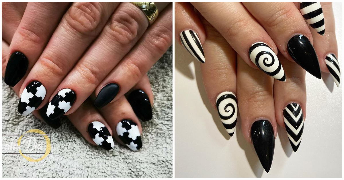 60 Outstanding Black And White Nail Designs 2023