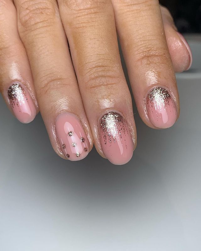 Flirty Pink Nails with a Silver Lining Pink Nail Designs