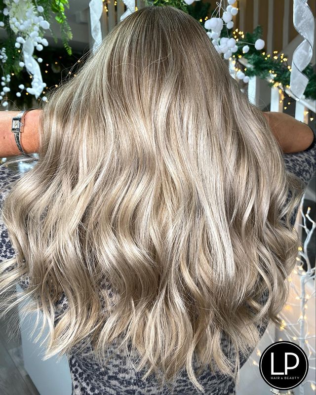 White Blond Hair with Chestnut Lowlights