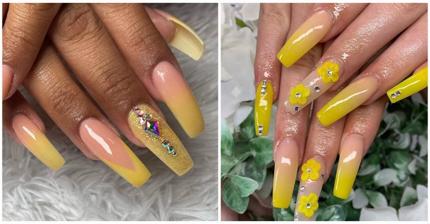 50+ Gorgeous Yellow Acrylic Nails to Spice Up Your Fashion