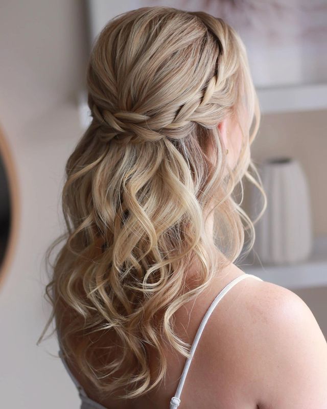  Braided Crown with Loose Ringlets