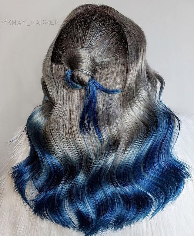 Blue and Gray Ombre