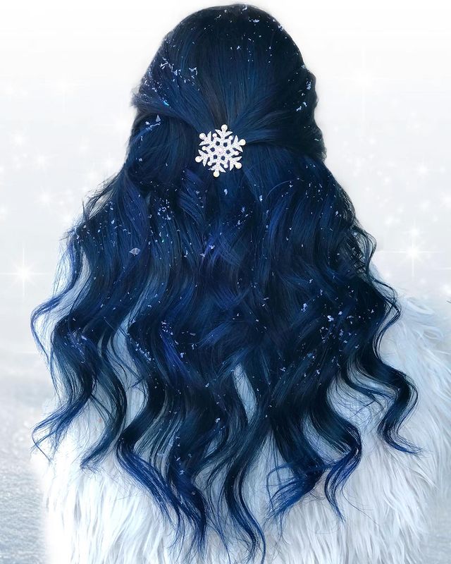 Dashing Dark Blue Hair with Black Undertones