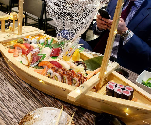 A Unique Sushi Serving Platter